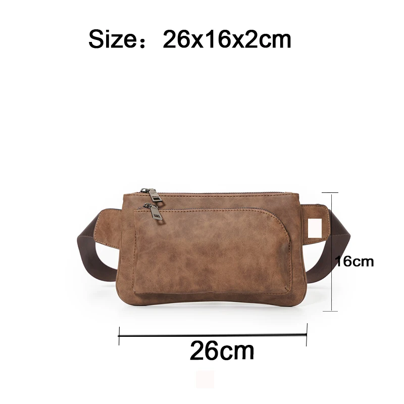 

Men's Waist Bag Pu Leather Crossbody Bags Designer Brand Bag Teenager Fanny Pack Camping Outdoor Messenger Bag Drop Shipping