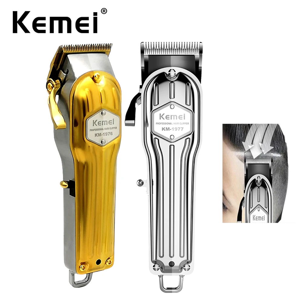 

Kemei Hair Clipper Professional Barber Clippers Men Electric Hair Trimmer All Metal Hair Cutter Haircut Machine KM-1976 KM-1977