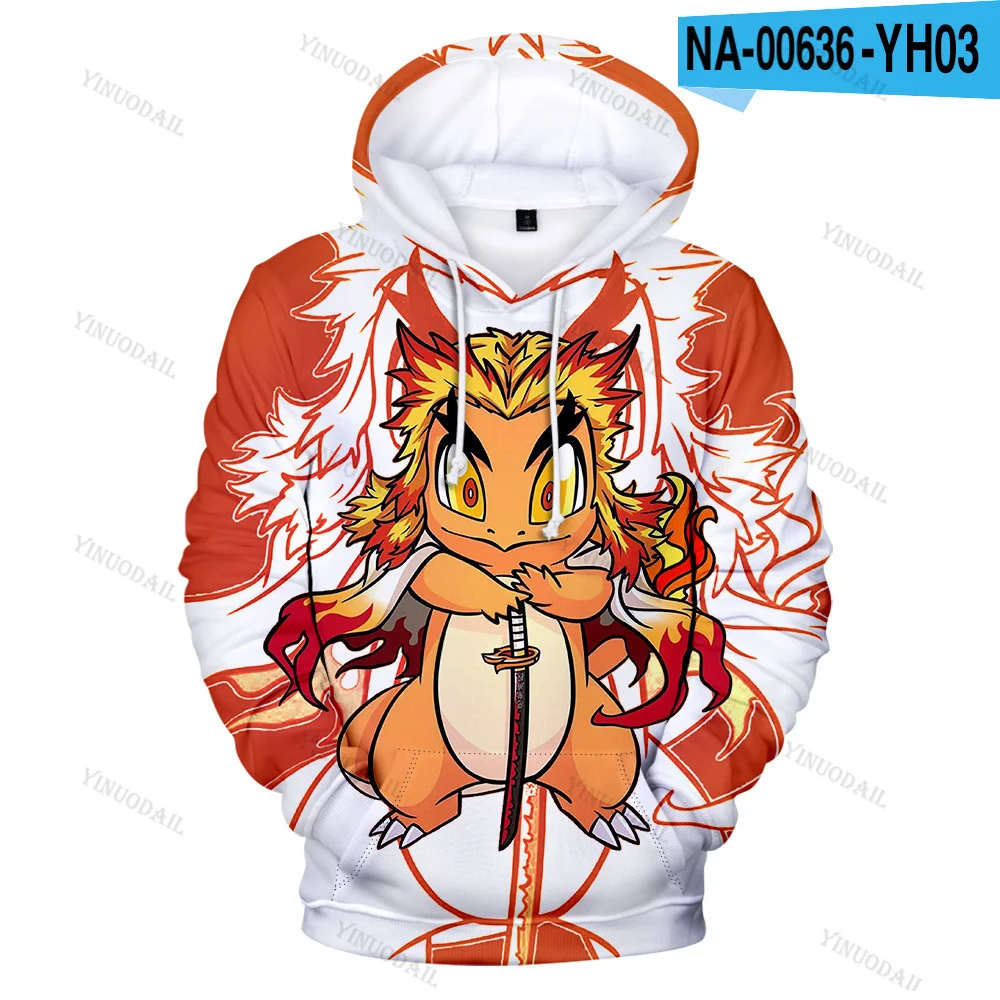 

2021 Demon Slayer Hooded Jackets Men 3D Hoodies Cosplay Costumes Anime Sweatshirts Harajuku Hoody