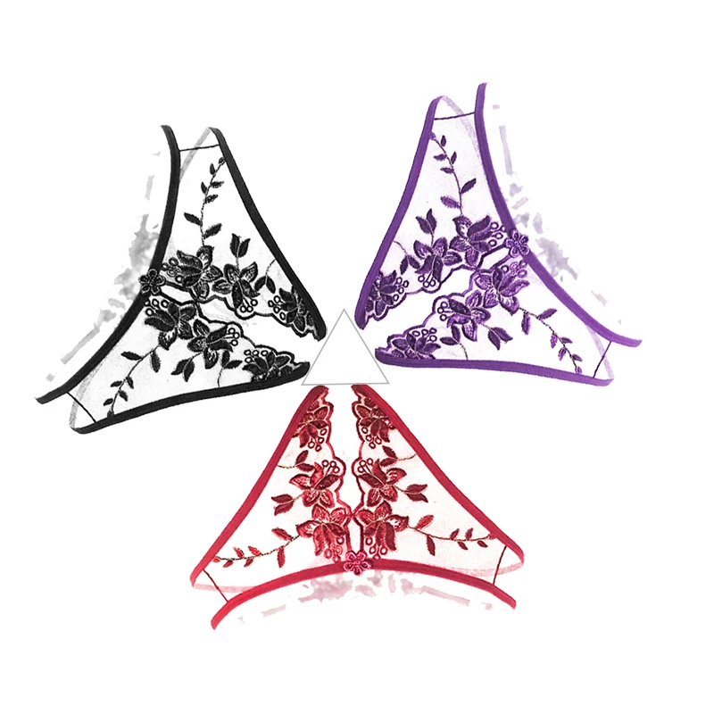 

3 шт., женские кружевные трусики-стринги с заниженной талией