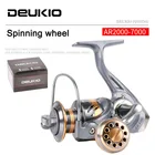 DEUKIO металлическая спиннинговая Рыболовная катушка 2BB 5,2: 1 алюминиевое Колесо Катушки AR2000-7000 серия морская Морская Рыбалка снасти товары