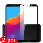 Защитное стекло для huawei honor 7s, 7x, 7c, 7a pro, p smart plus 2018, 2 шт.