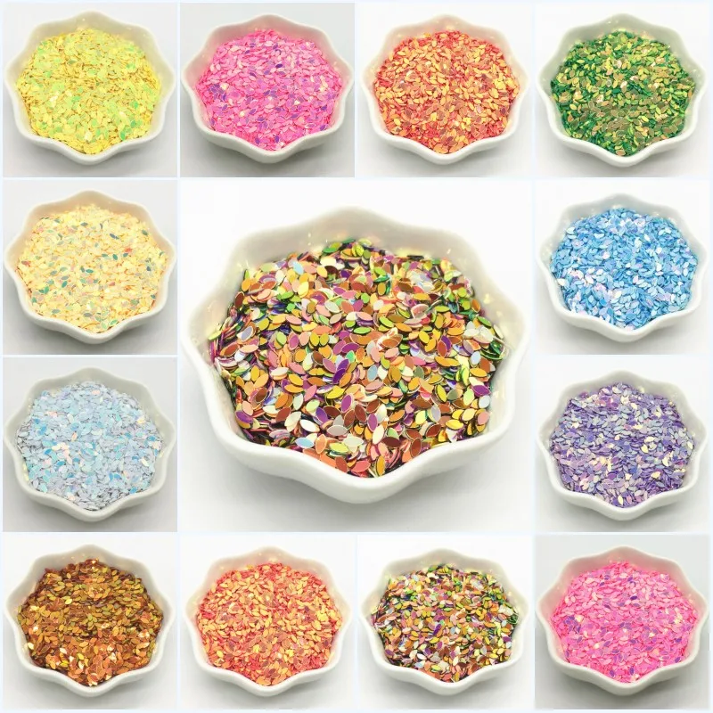 Блестки 2*4 мм овальные мини-блестки в виде конского глаза для ногтей швейные