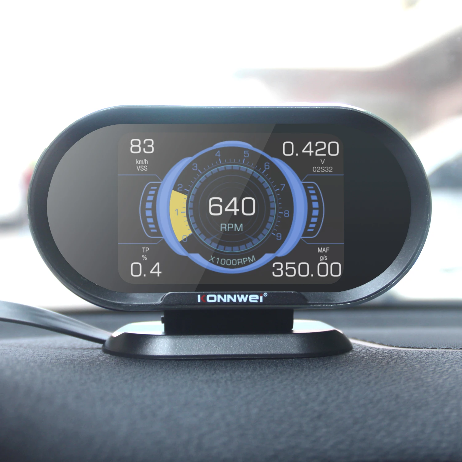 

KONNWEI KW206 OBD2 On-Board Computer Auto Car Digital Computer Display OBD 2 Scanner Fuel Consumption Water Temperature Gauge