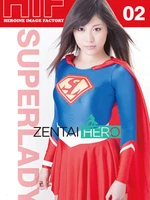 new arrival womens hero spandex bodysuits sexy redblue supergirl lady zentai catsuit lycra movie sexy giga leotard with cape