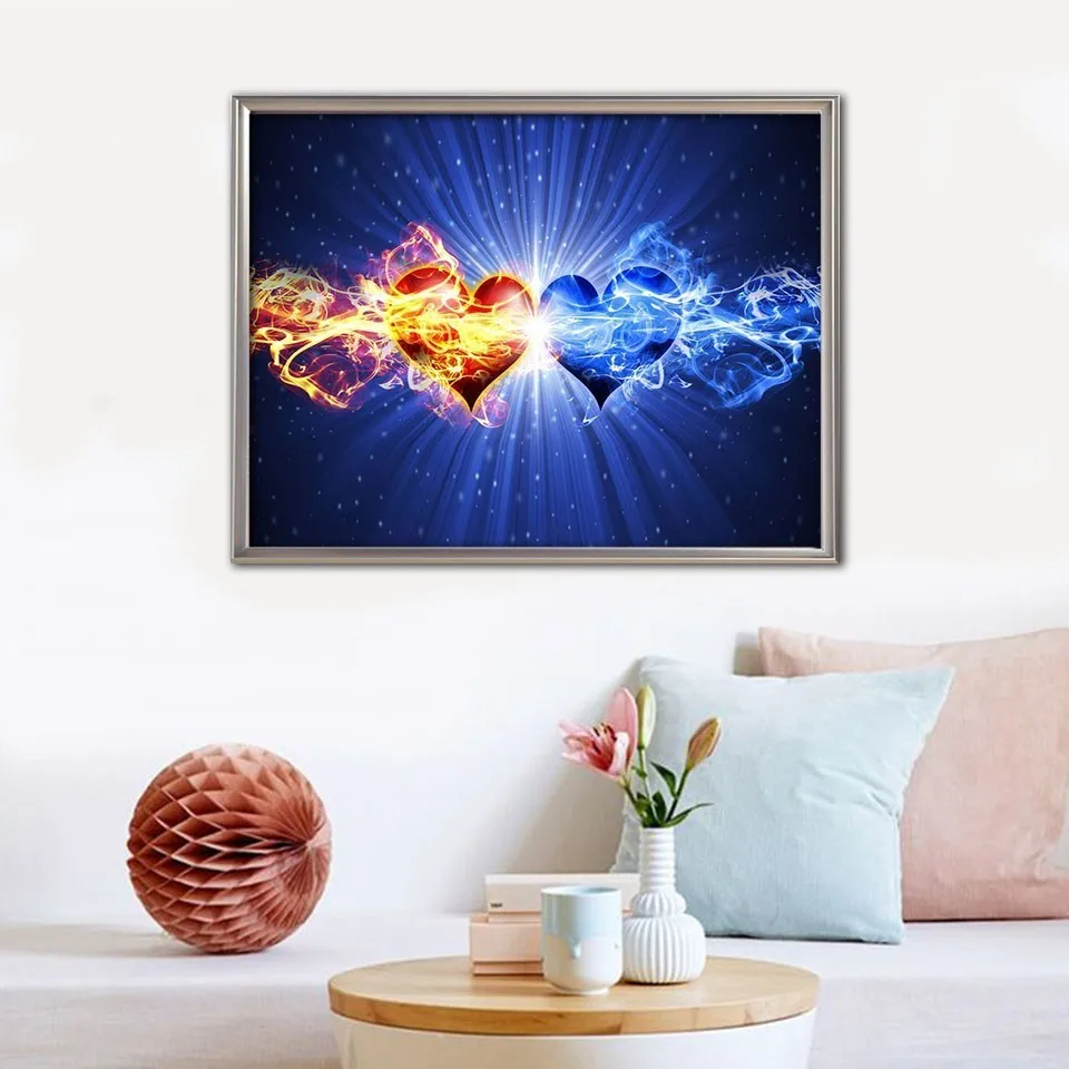 EverShine DIY Diamond Embroidery Full Display Heart Picture Of Rhinestones Painting Cross Stitch Handicraft Art Gift | Дом и сад