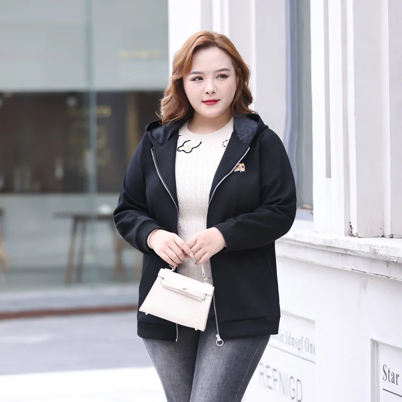 

Флисовые зимние пальто размером от 2XL до 7XL, женская модная куртка с длинным рукавом и капюшоном в стиле High Street, женская верхняя одежда TW022