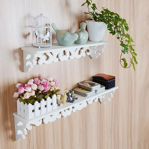 

Plastic Carved Hollow Wood Wall Hanging Rack Shelf Shelve Holder Storage Home Decor Storage Holders Racks Home Storage Organizer