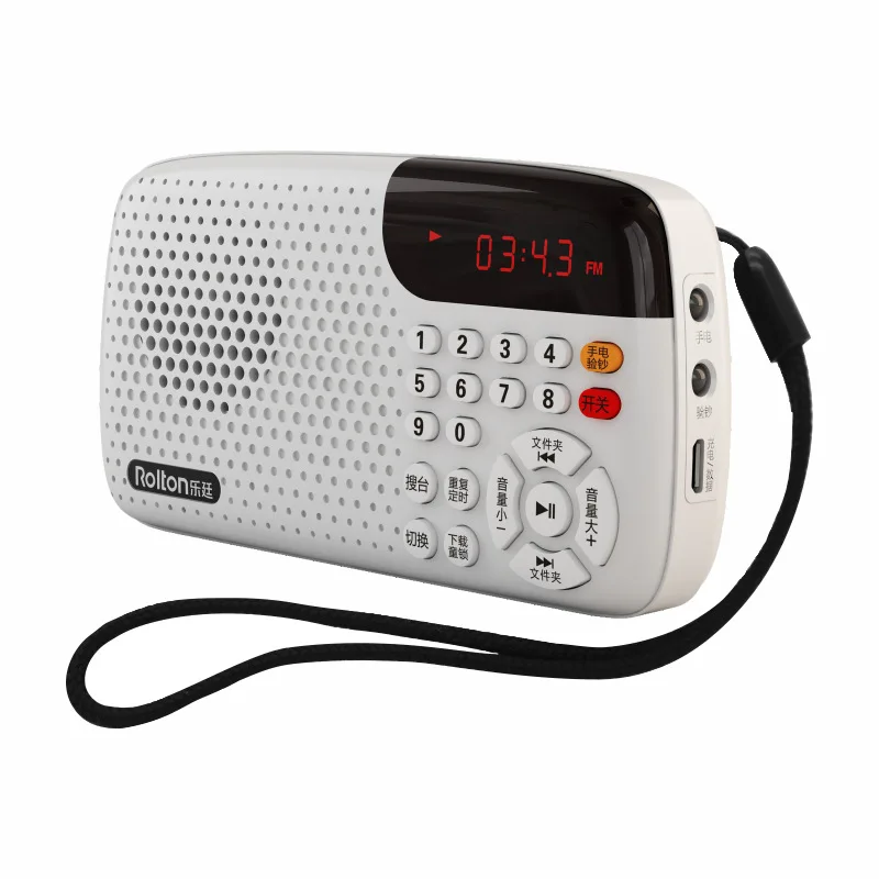 Rolton W105 УФ версия карты динамик светодиодный дисплей мини стерео тон USB и TF радио старое утро Упражнение пение машина