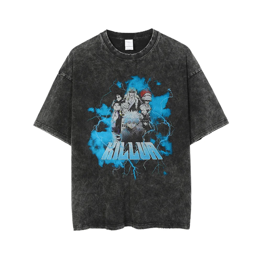 

Anime Hunter X Hunter T Shirt Men Hip Hop Harajuku Oversize T Shirt for Men Streetwear Tees 100% Cotton 2022 Summer Male T-shirt