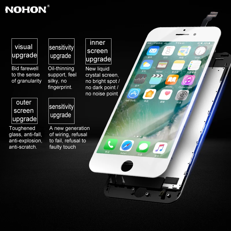 Сенсорный ЖК дисплей NOHON в сборе экран HD для iPhone 6 6S 7 Plus X замена AAAA 3D дигитайзер