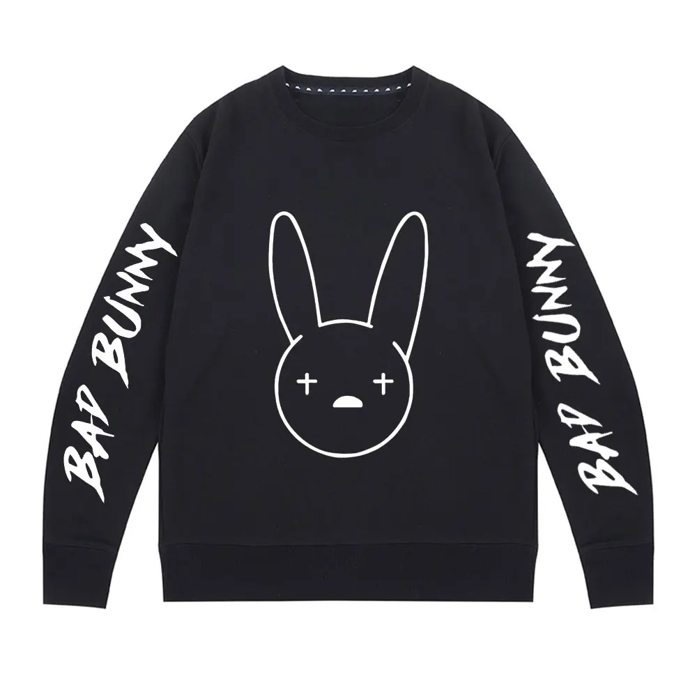 

Popular Crewneck Sweatshirt Clothing Fashion Design Bad Bunny Pattern Pullover Casual Men Women Oversized EU Size Streetwear