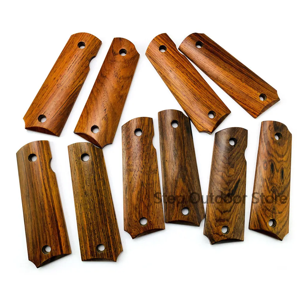 

1 Pair 1911 Grips Natural CocoBolo Wood Non-slip Patches DIY Metarial Handle Scales for 1911 Grips Models