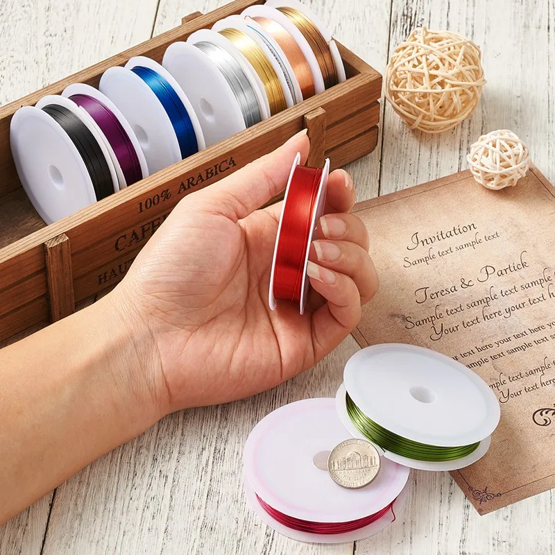 

10Rolls 0.4/0.5/0.6/0.8/1mm Copper Wire Beading Wire for Jewelry Making DIY Bracelet Necklace Accessories Findings