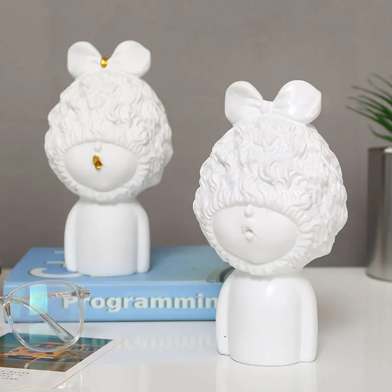 Скандинавские минималистичные милые искусственные Статуэтки из смолы свадебное