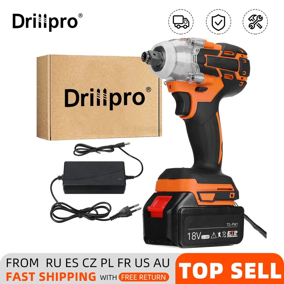 

18V Electric Impact Wrench Brushless Wrench 15000Amh Li-ion Battery Hand Drill Installation Power Tool For Makita Batterry