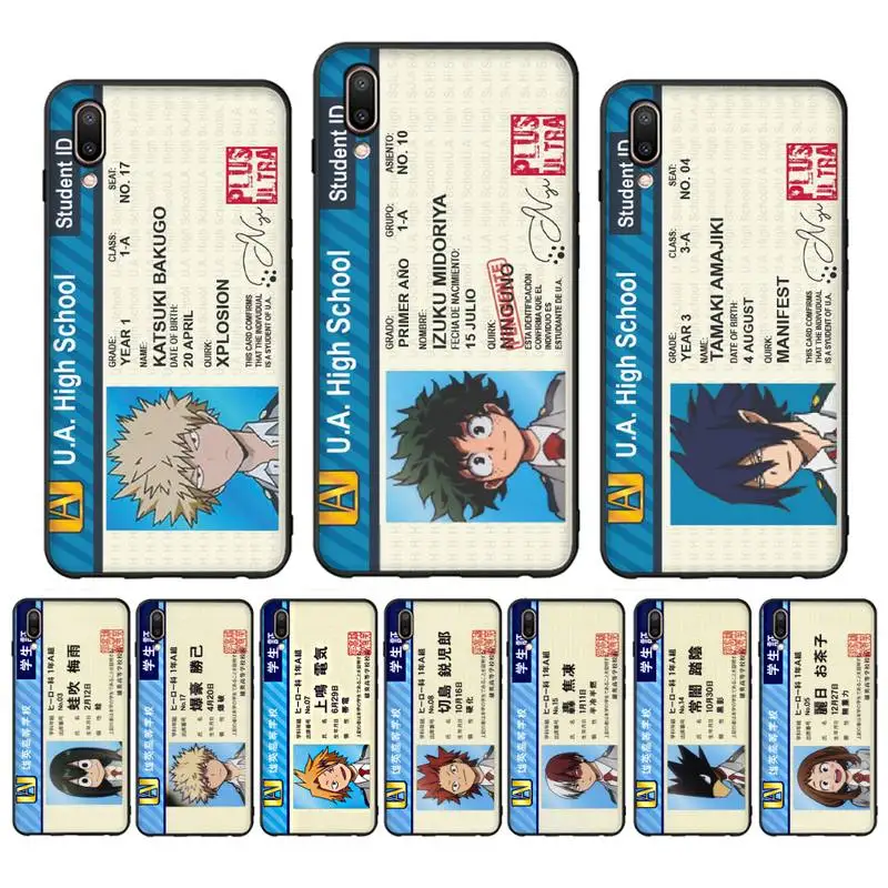 

My Hero Academia Midoriya Katsuki Shoto Anime Phone Case Case For Oppo Reno Realme C3 6Pro Cover For vivo Y91C Y17 Y19 Funda