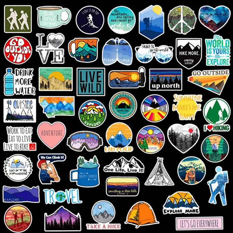 50 шт./компл. интересные наклейки на мотоцикл телефон скейтборд ноутбук багаж