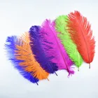 Цветные страусиные перья, 30-35 см, 12-14 дюймов, для поделок, свадебные украшения, s перья, изготовление украшений, свадебные украшения, 10 шт.