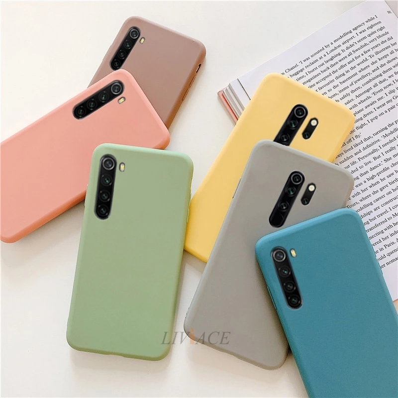 Однотонный Мягкий силиконовый чехол из ТПУ для xiaomi redmi note 8, 7, 6, 5 pro, 8a, 7a, 8tматовая задняя крышка, xiomi redmi note 8, note 8pro