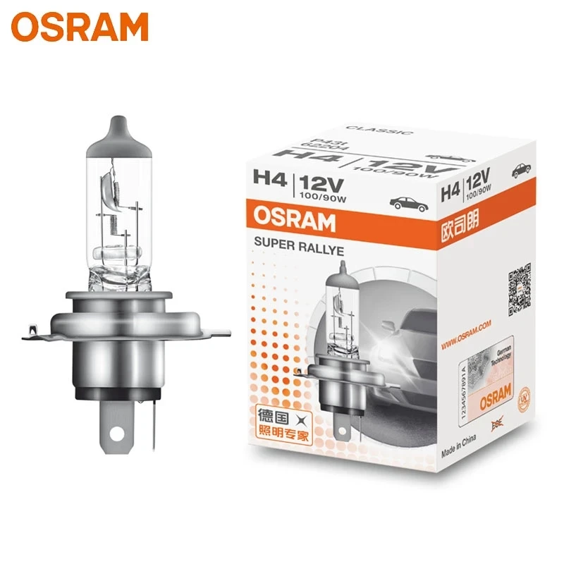 OSRAM H4 галогенные лампы 55 Вт 64193 100 62204 P43t базовые 3200K Желтые стандартные