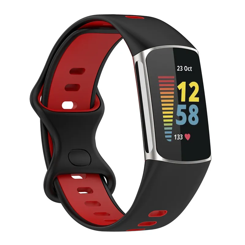 Сменный ремешок для Fitbit Charge 5 силиконовый браслет умные часы с зарядкой на