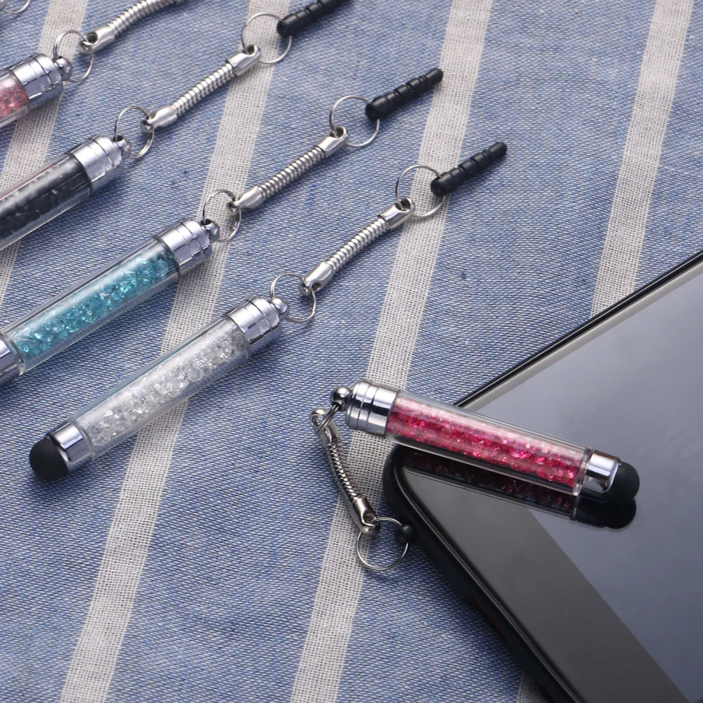 

10PCS Slim Capacitive Diamond Crystal Pens Stylus Touch Pen for iPhone iPad Tablets (Assorted Color)