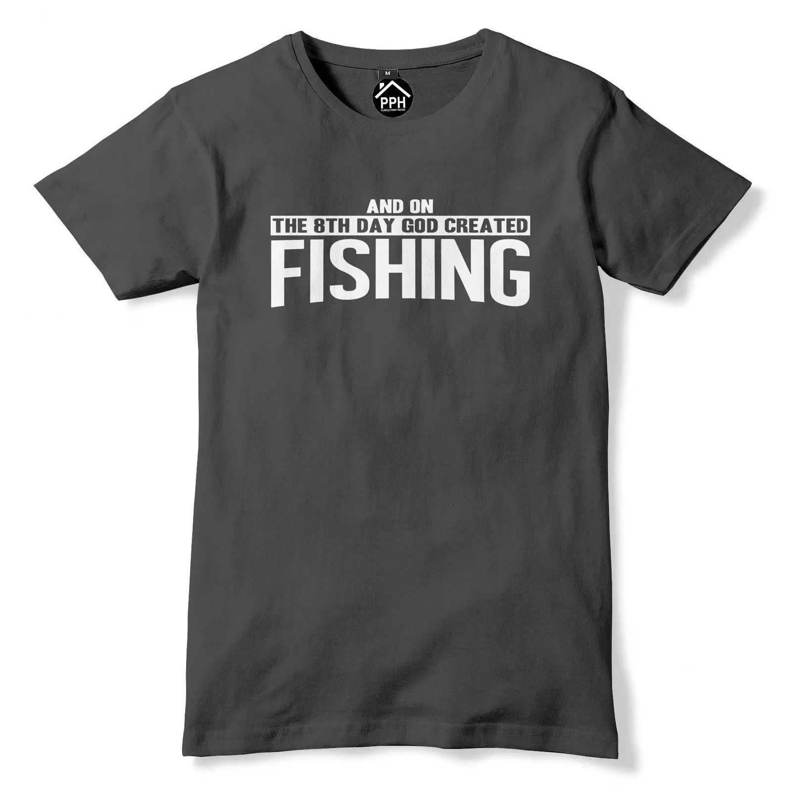 На 8 й день Бог сотворил Футболка С рыболовным принтом забавная футболка рыба