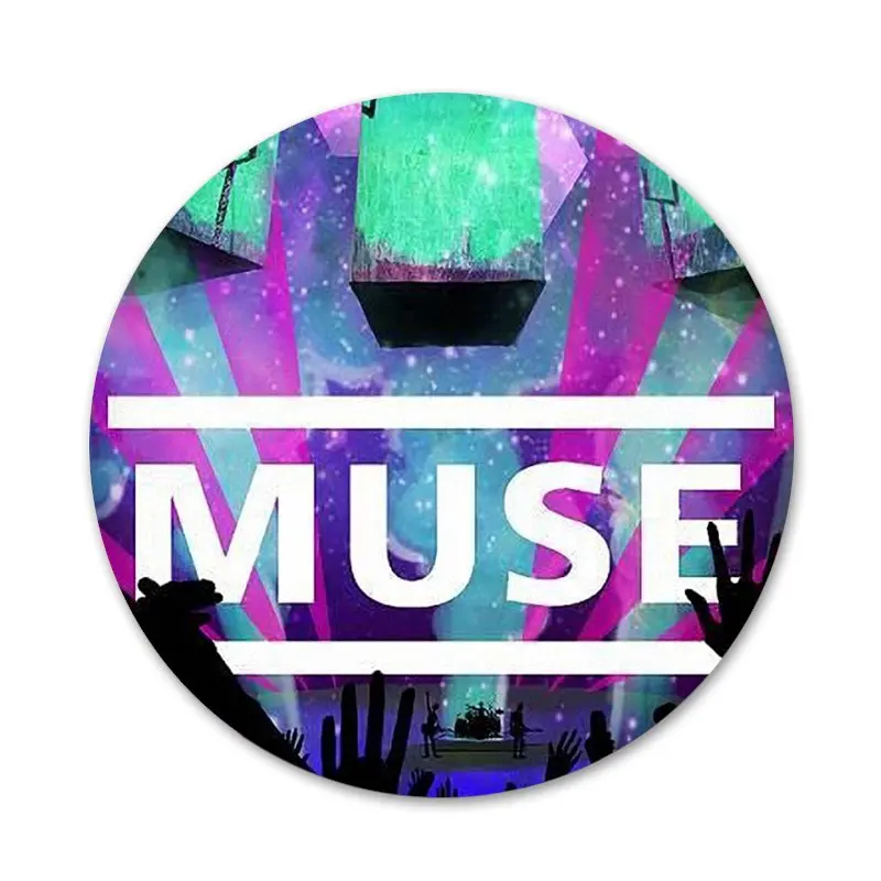 Значки с надписью Muse Band 58 мм значки металлические для украшения одежды рюкзака |