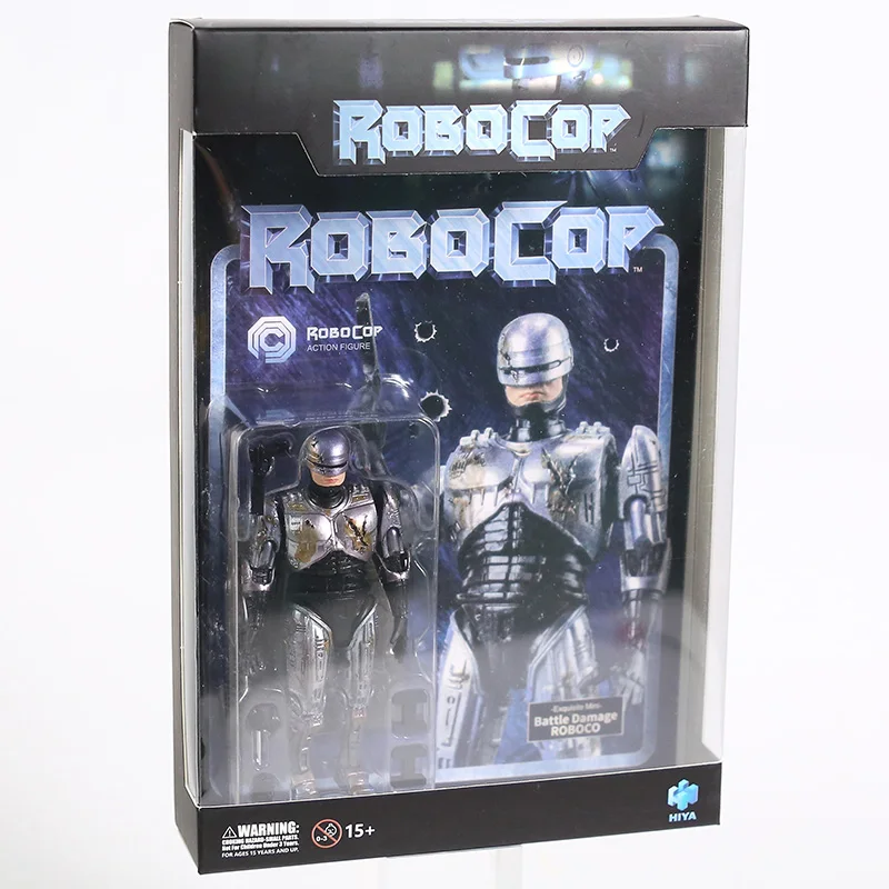Hiya игрушки RoboCop 1/18 масштаб 4 дюйма ПВХ Acton фигурка подвижная Коллекционная модель