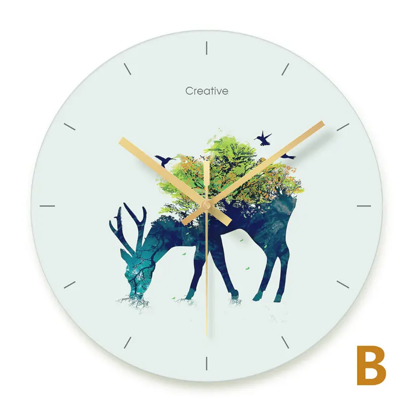 3039 Wall Clock Nordic Household Mute Living Room Bedroom Minimalist Modern Decorative Wall Watch 14 Inch Quartz Round Clocks - Цвет: 3039
