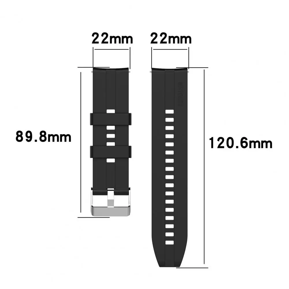 

22mm Soft Silicone Comfortable Watch Strap Band Wristband for Huawei GT2 Pro/GT 2e/GT/GT2 Watch Strap for Xiaomi Watch Color