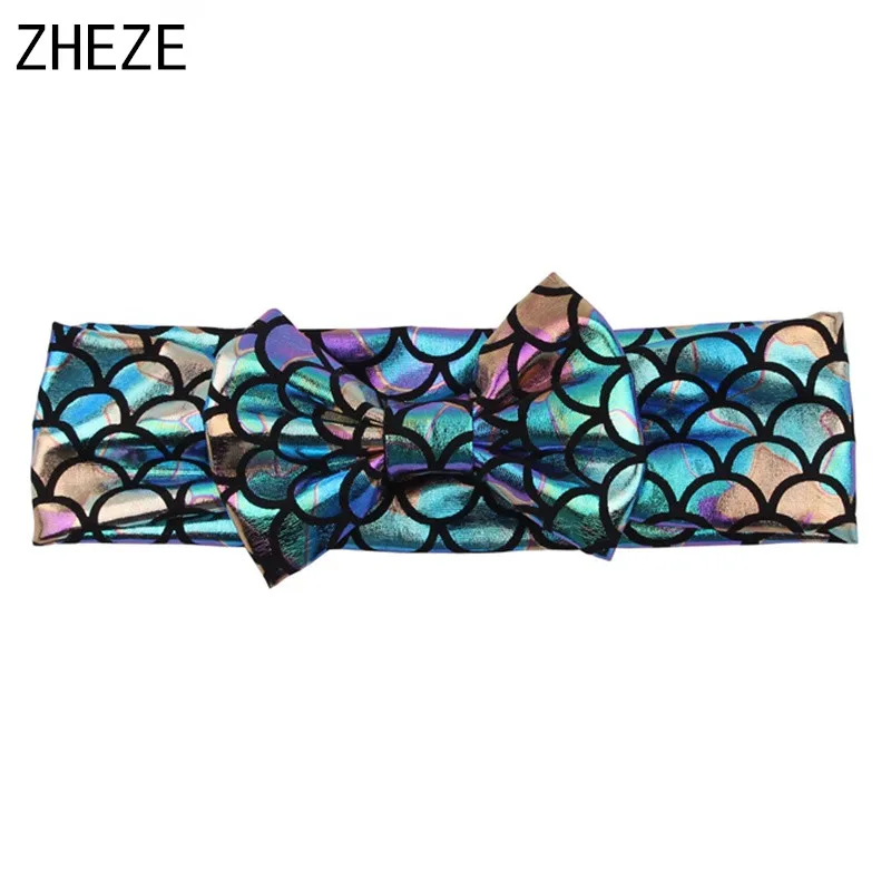 1 шт. новинка розничная продажа повязка на голову с бантом в виде русалки для