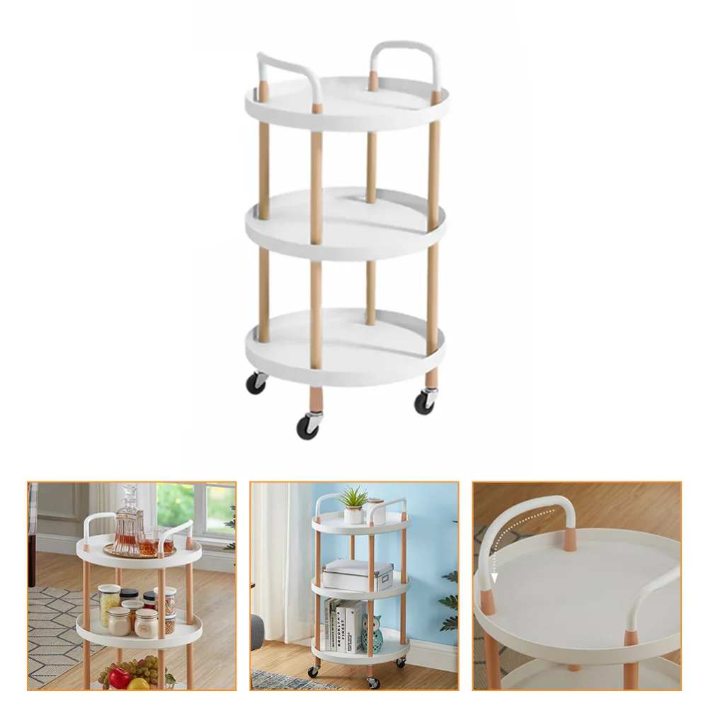 

Removable Storage Rack Three-layer Trolley Storage Shelf Kitchen Storage Holder