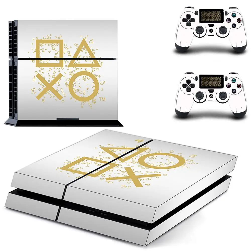 Серебряная Кнопка Стиль PS4 Стикеры s Play station 4 кожи наклейка кожного покрова для