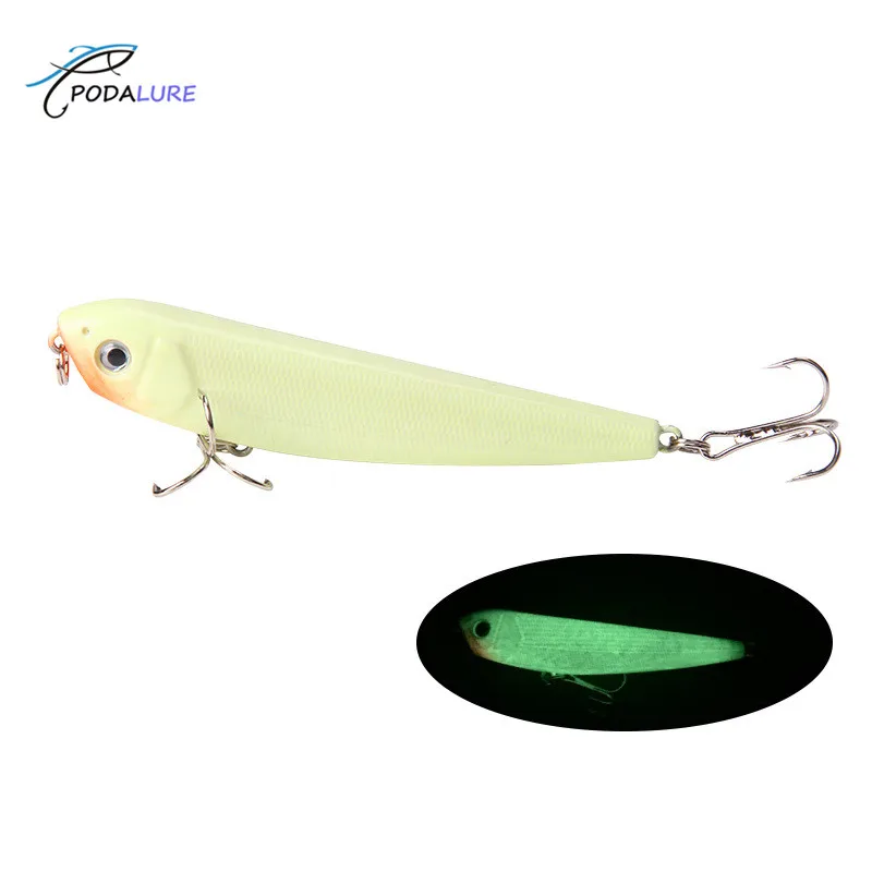 Luminous Noctilucent Baits Crank Pencil VIB Minnow Poppers Fishing Lures Set | Спорт и развлечения