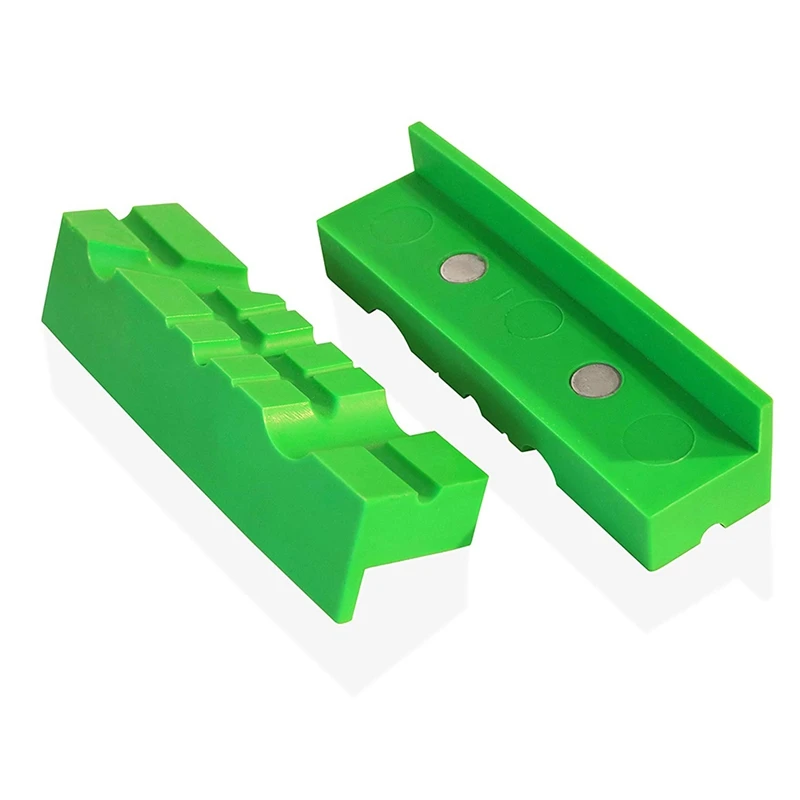 

2 Pack Vise Jaw Covers Standard and Grooved Set Vice Jaw Non Marring Pads 4.5 Inch Protective Covers