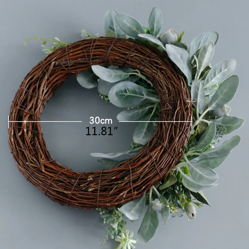 

Artificial Rose Succulent Wreath Flower Spring Summer Door Garland Front Door Window Wreath Wedding Hanging Ornament Hom