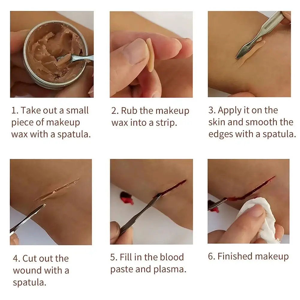 Набор воска для макияжа воск со специальным эффектом тела Хэллоуина окраски лица
