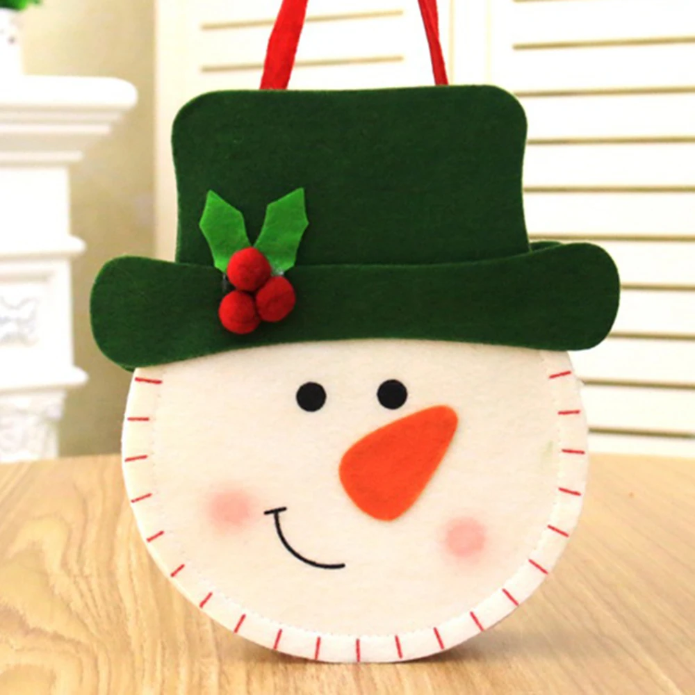 

Non-woven Cartoon Gift Bag Christmas Apple Candy Bag Christmas Decoration Christmas Decorations For Home Christmas Gift Storage