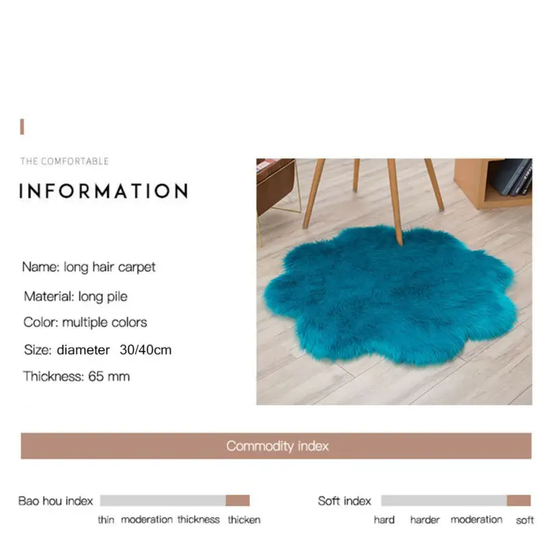 Пушистый Ковер FAROOT с цветами противоскользящий ворсистый ковер для столовой