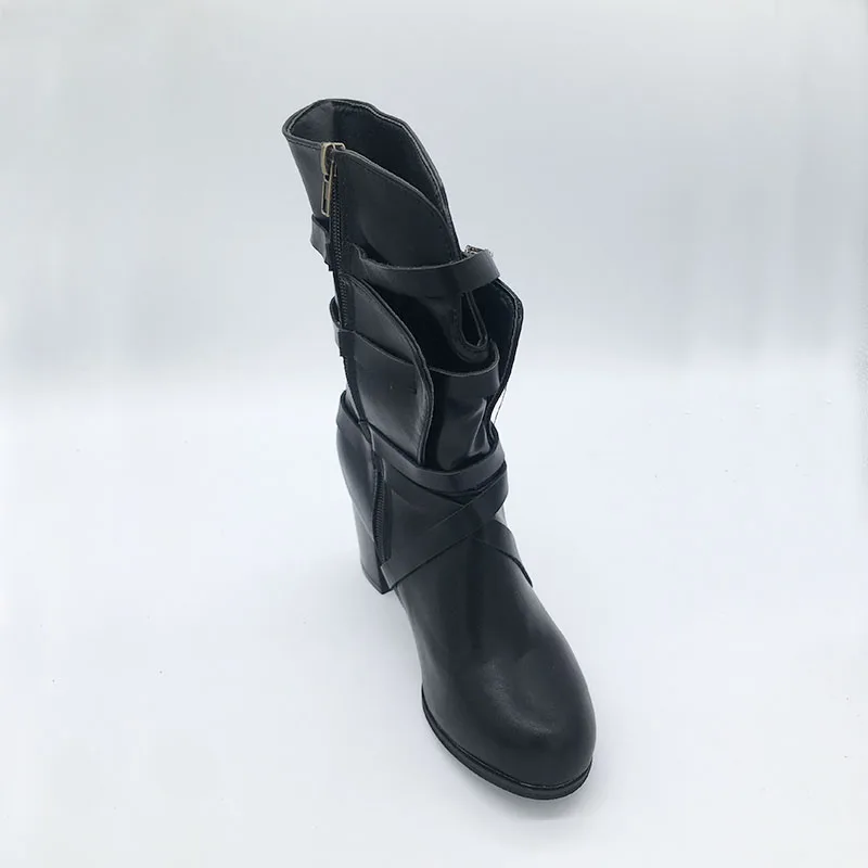 Fashion Buckle Belt Winter Boots Women Mid-calf New 2020 Leather Waterproof Snow woman shoes botas mujer | Обувь