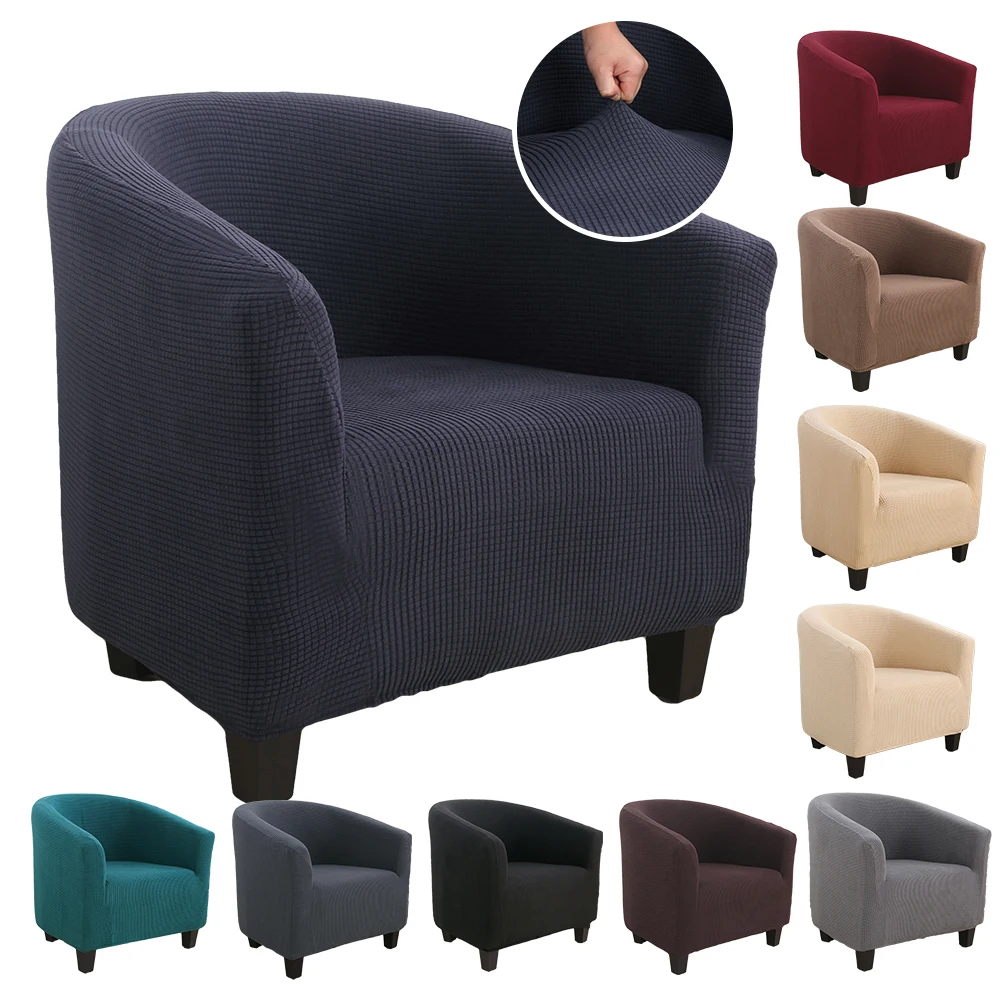 

Elastic Coffee Tub Armchair Sofa Cover Protector Washable Furniture Slipcover High Quality Hotel Home Spandax Single Seat Cover