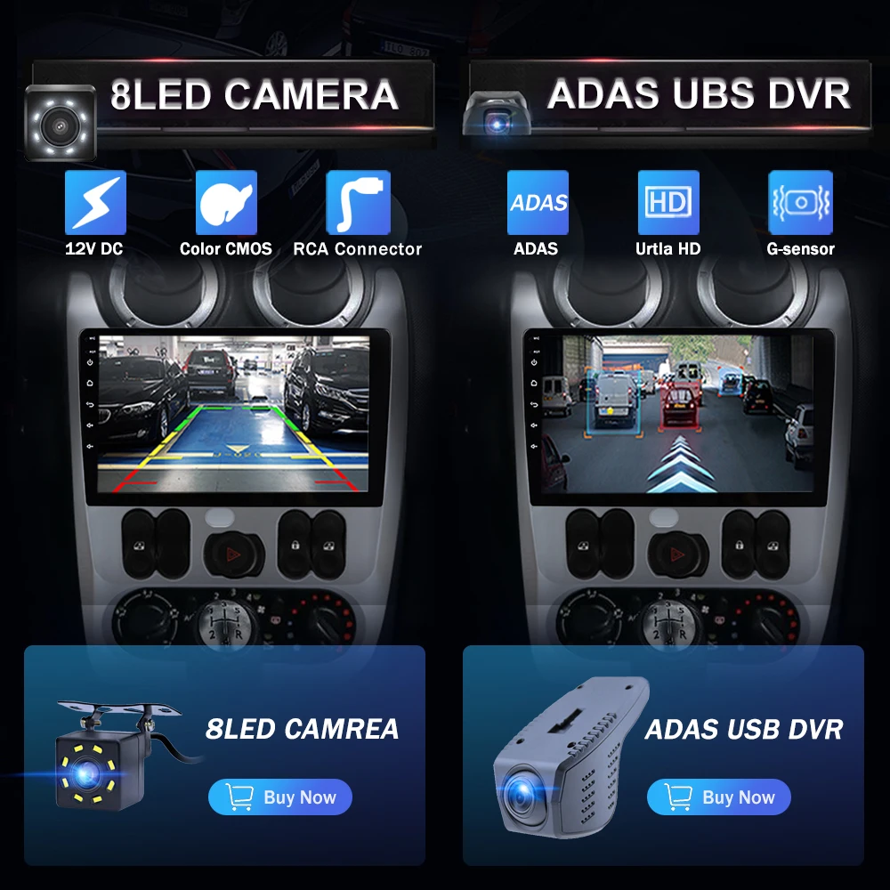 Автомагнитола 2DIN мультимедийный плеер с 9-дюймовым экраном Android 9 0 ОЗУ 2 Гб для Renault