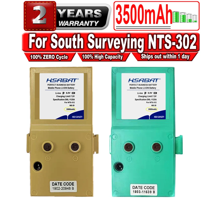 

HSABAT 3500 мА/ч, NB-28 Батарея для NTS-312 NTS-332,NTS-342 Южная тахеометра