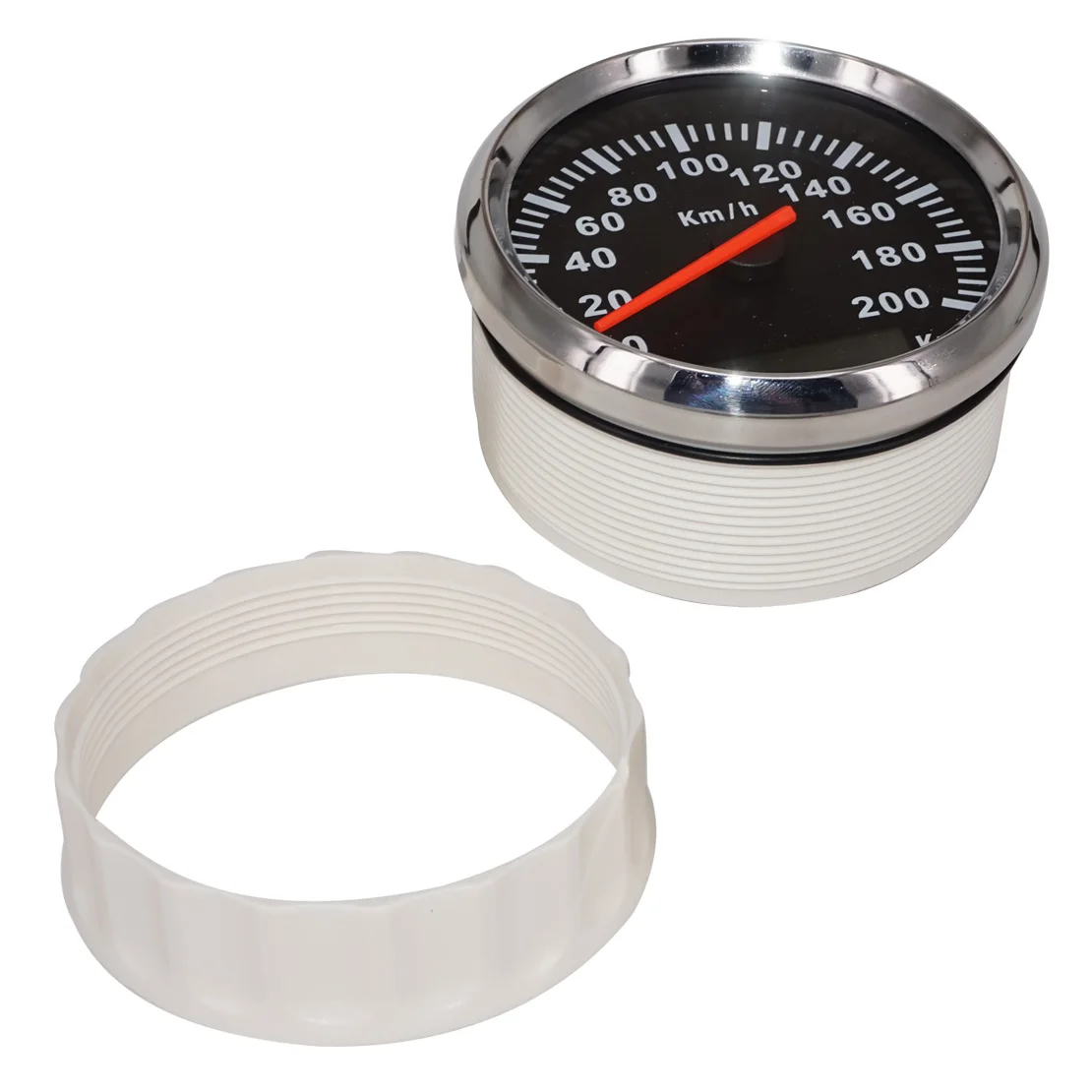 

DWCX Universal Car 85mm 120km/h Waterproof Digital Pointer Speed Odometer Speedometer Gauge Meter