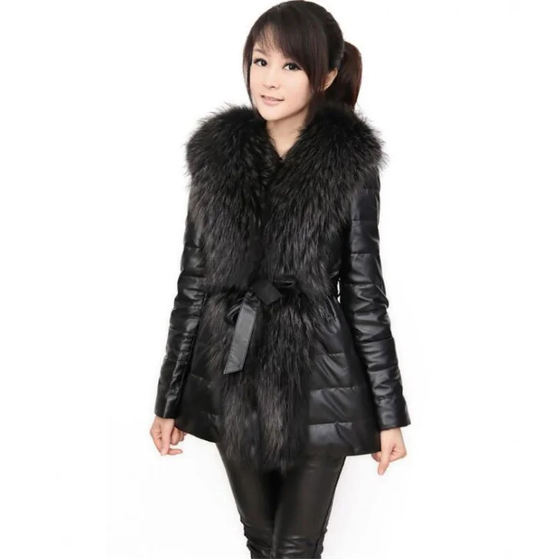 Ladies fur jacket womens korean mid-length faux fox fur coats slim casual warm autumn winter new куртки fourrure femme black