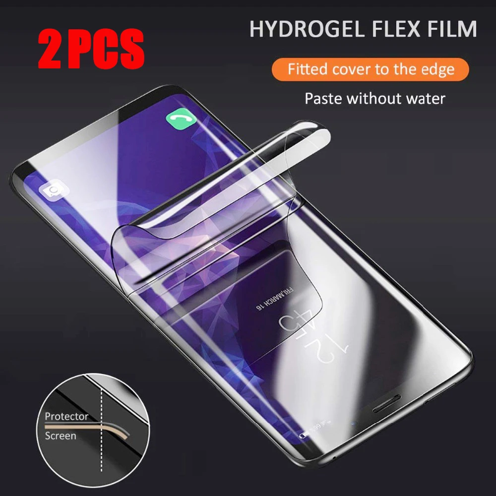 2 шт Мягкий гидрогель пленка для Samsung Galaxy S20 S9 S10 S8 Plus Note 10 8 9 плюс 5G Защитная с полным