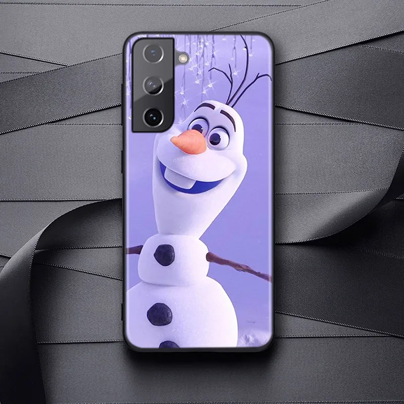 Soft Black Cover Olaf Snowman Frozen For Samsung Galaxy S22 S21 S20 FE Ultra S10 S10e Lite S9 Plus Pro Phone Case