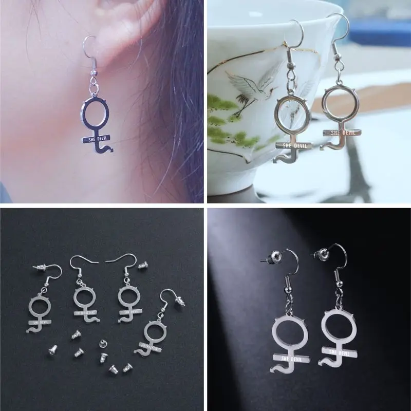 Женский Готический комплект из нержавеющей стали с подвеской в уличном стиле